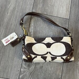 Coach Brown and Cream Small Bag